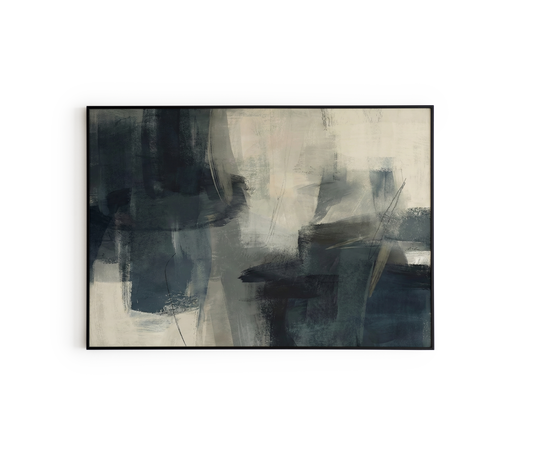 Abstract Navy Luxury Wall Art