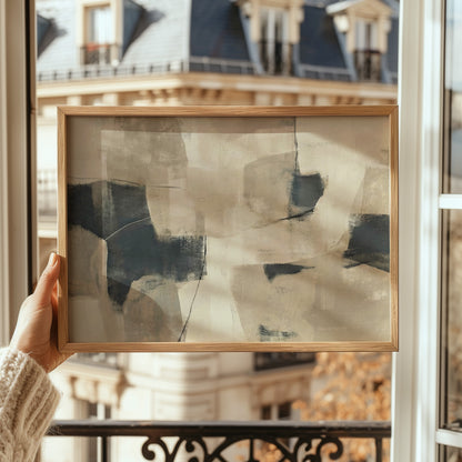 Abstract Wall Art Tones Layered Minimalist