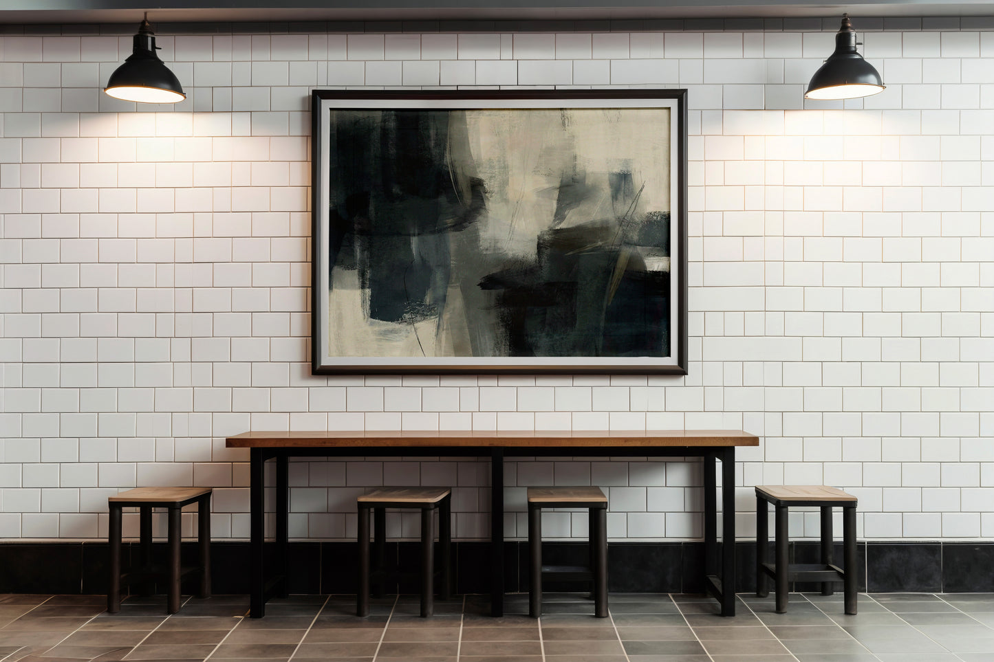 Abstract Navy Luxury Wall Art