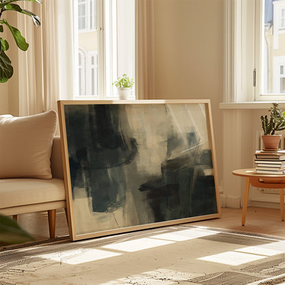 Abstract Navy Luxury Wall Art