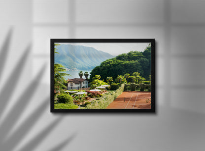 Lake Como Tennis Court Poster