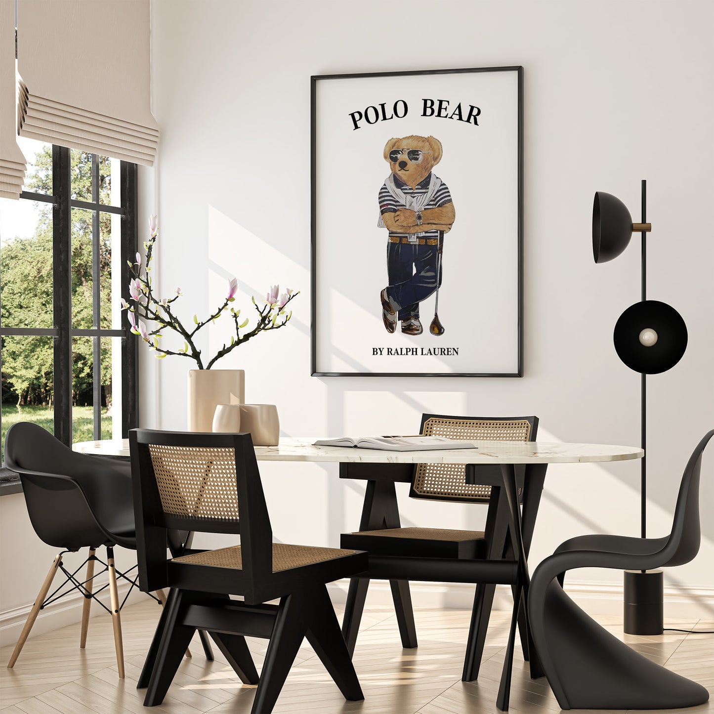 Luxury Polo Bear Poster, Digital Download (C211)