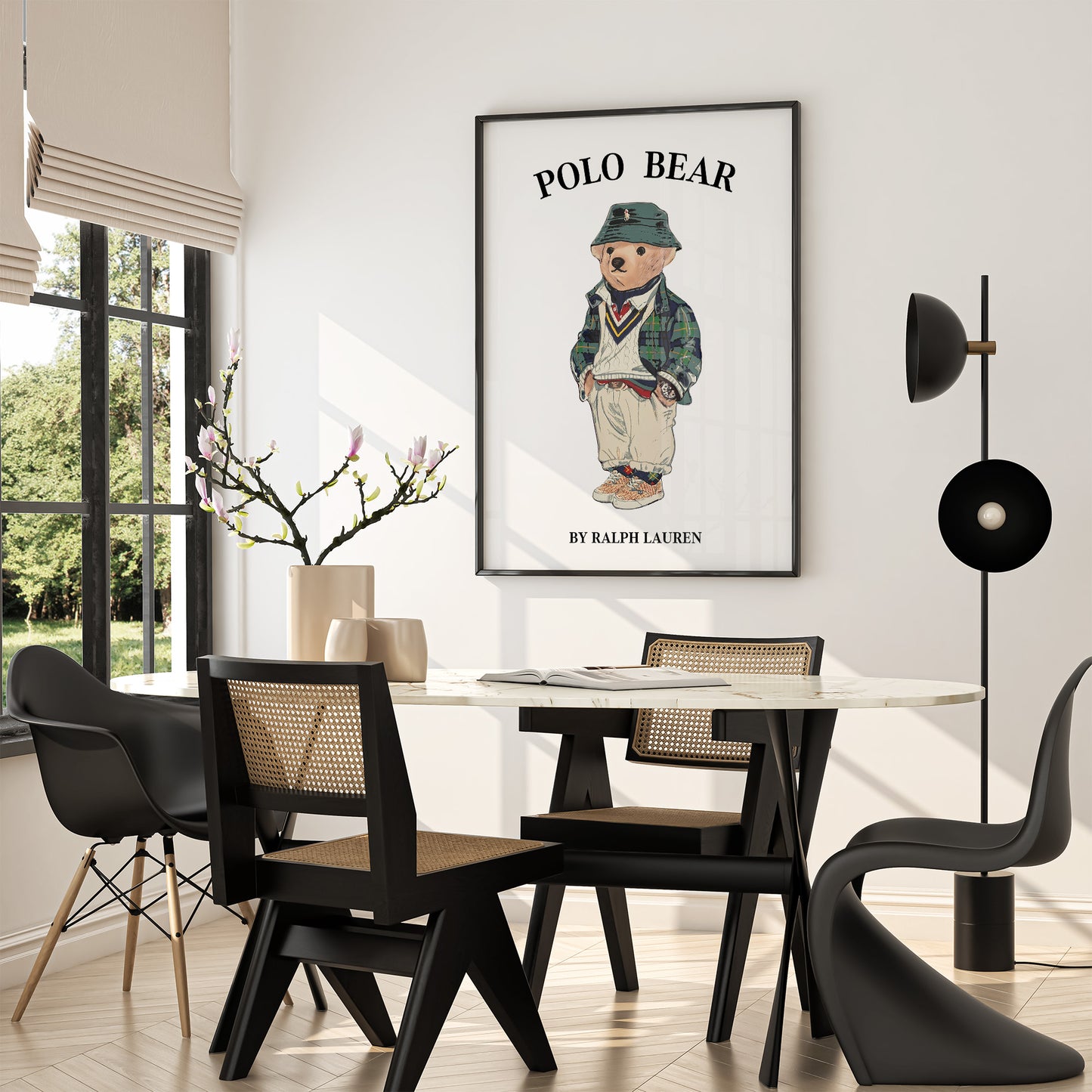 Preppy Bear Fashion Poster