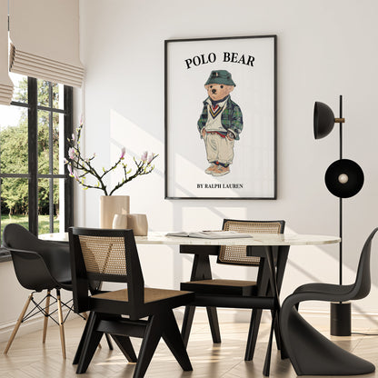 Preppy Bear Fashion Poster