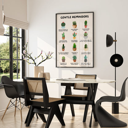 Gentle Reminders Wall Art, Mental Print — Physical Poster (A41)