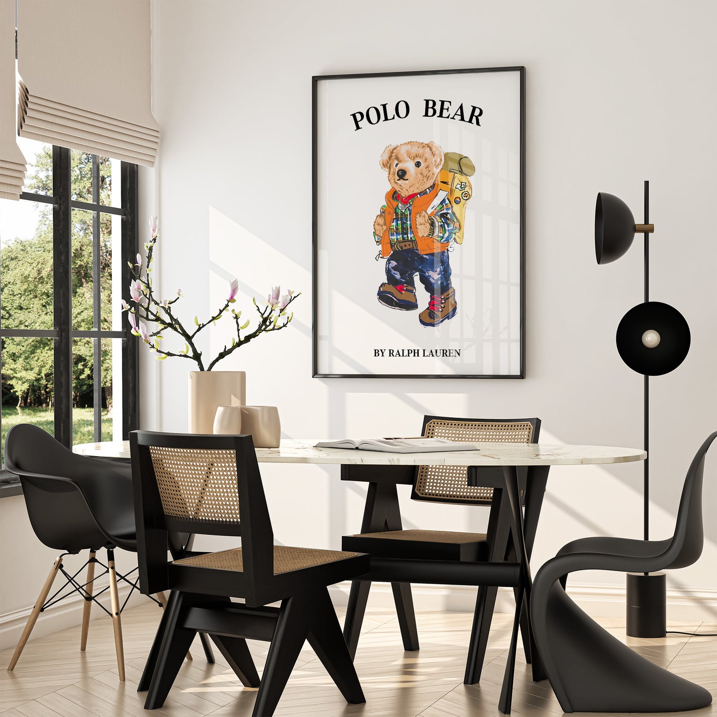 Hiking Bear Adventure Wall Art