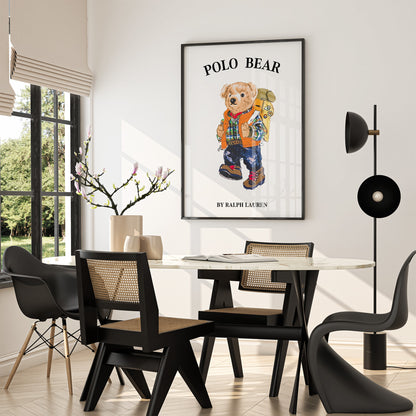 Hiking Bear Adventure Wall Art