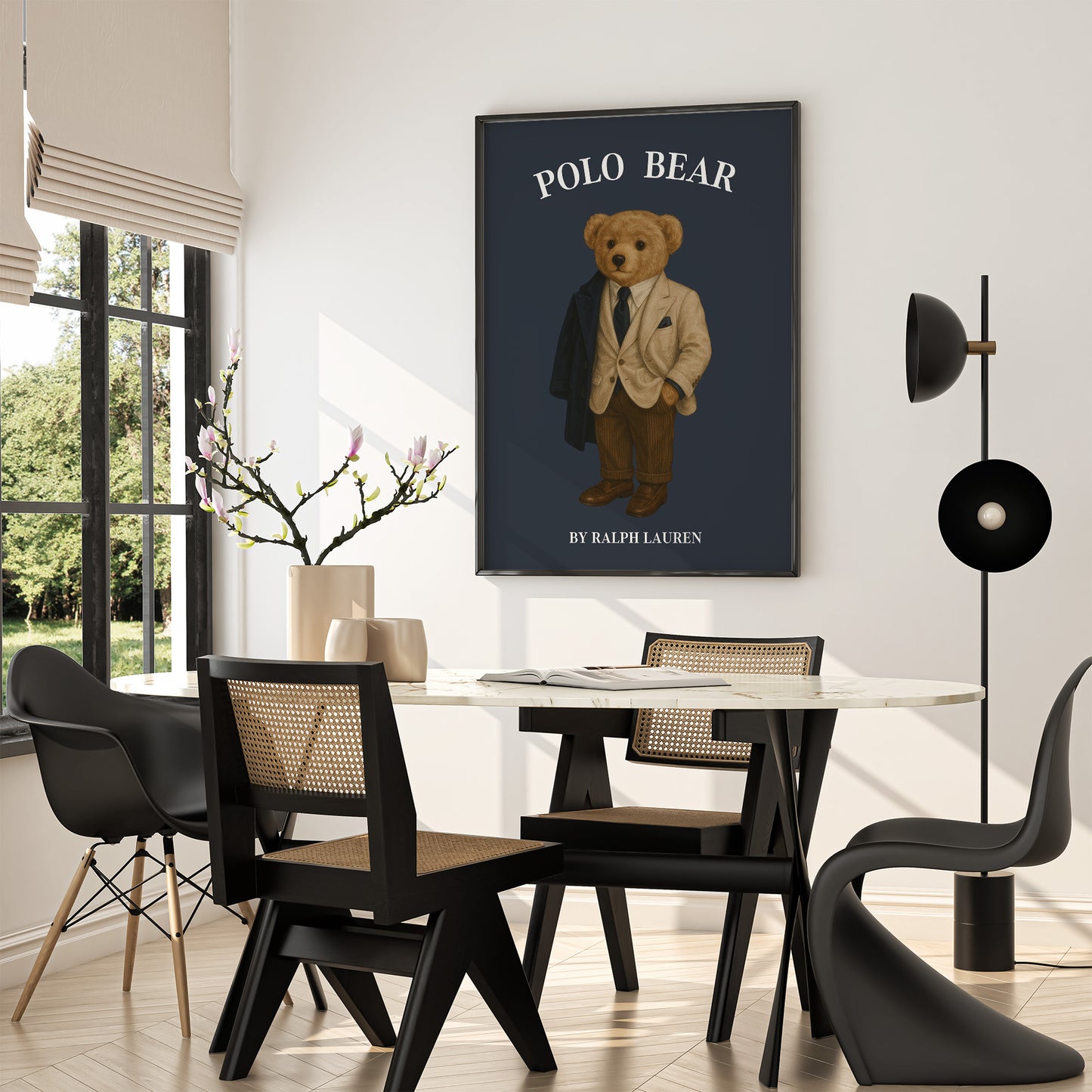 Classic Polo Bear Poster, Luxury Bear Print – Physical Print (D90)