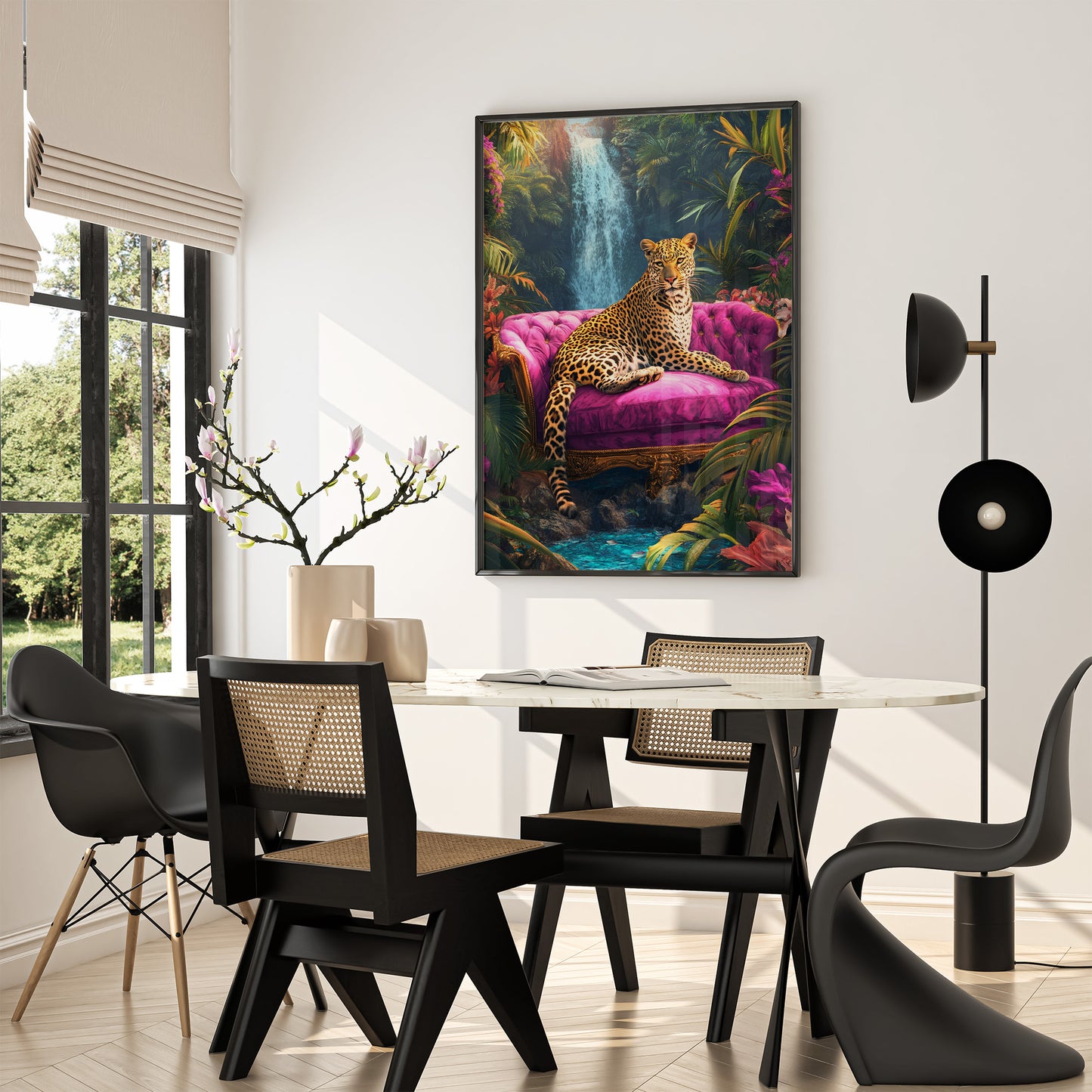 Leopard Pink Velvet Jungle Poster