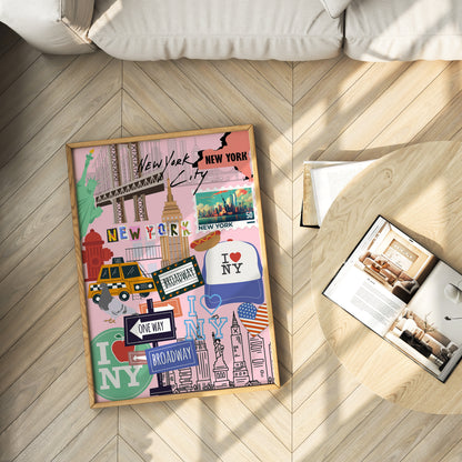 New York City Collage Poster