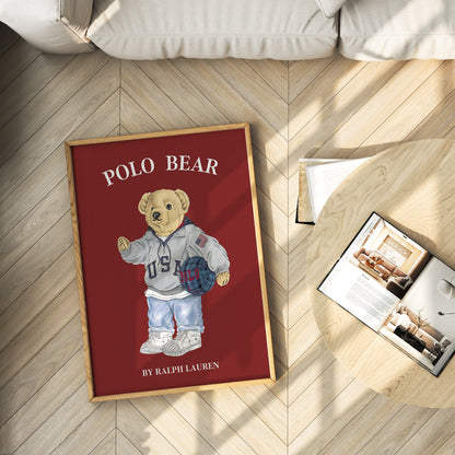 Polo Bear Poster Set, Digital Download (C201)