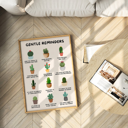 Gentle Reminders Wall Art, Mental Print — Physical Poster (A41)