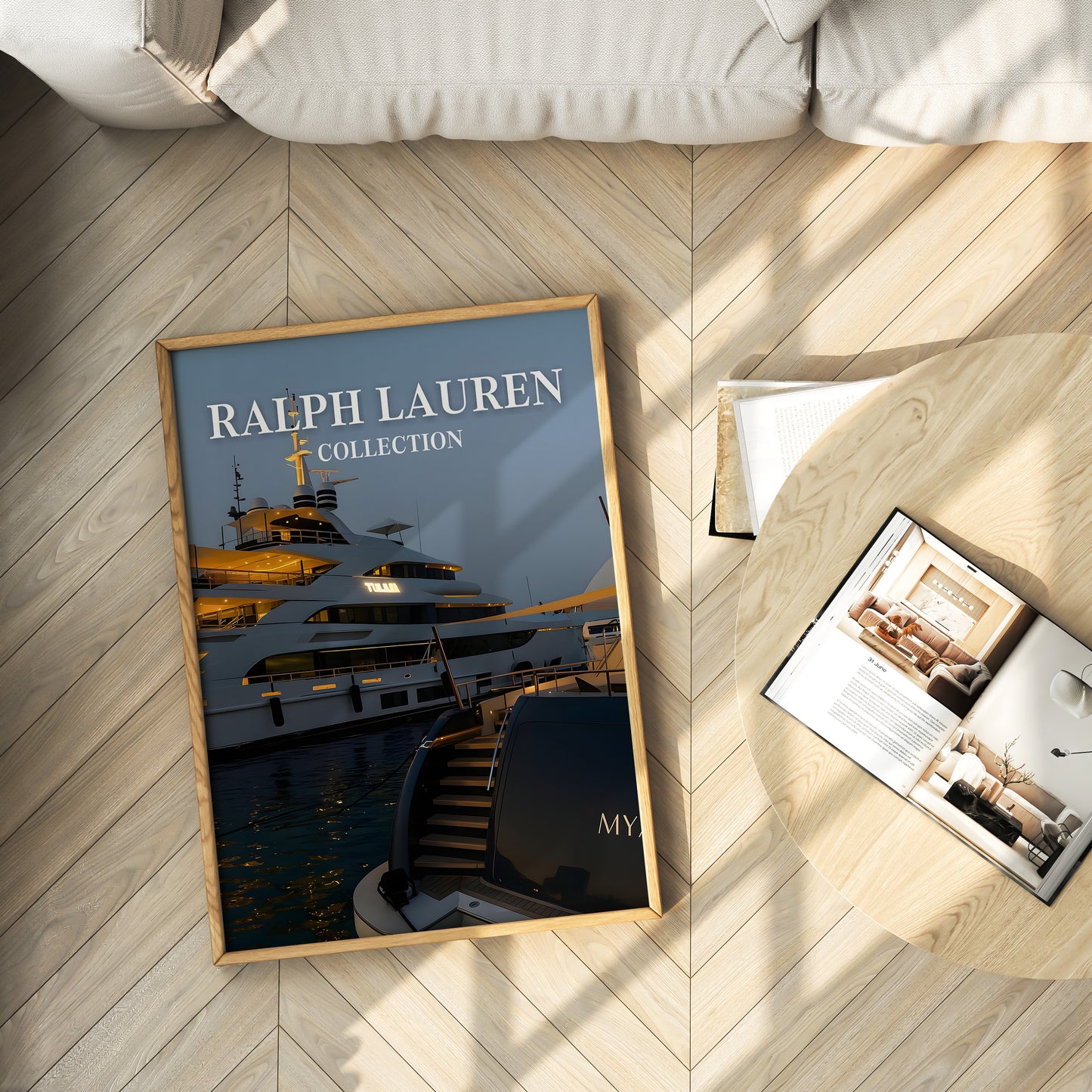 Ralph Lauren Yacht Wall Art, Luxury Boat Print — Physical Poster (D89)