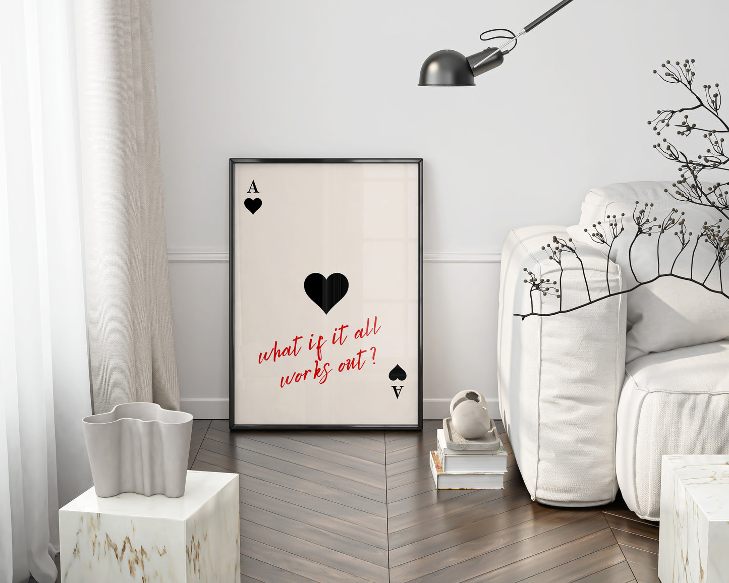 "What If It All Works Out?" Ace of Hearts Poster