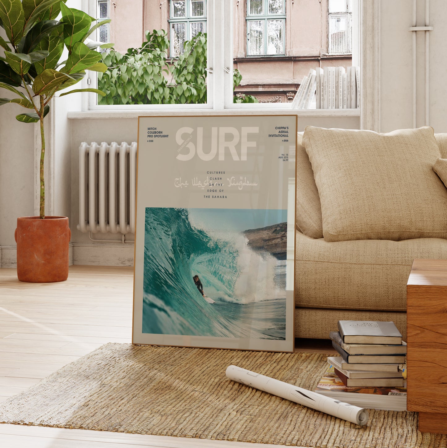 Vintage Desert Surfing Wall Art