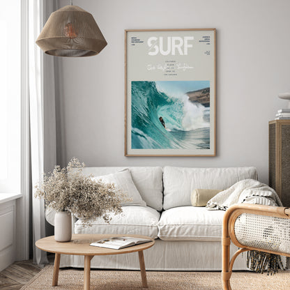 Vintage Desert Surfing Wall Art