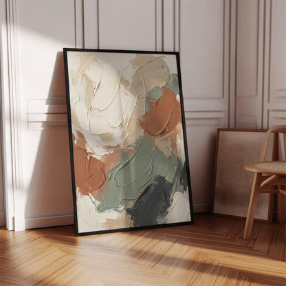 Minimalist Impasto Abstract Poster