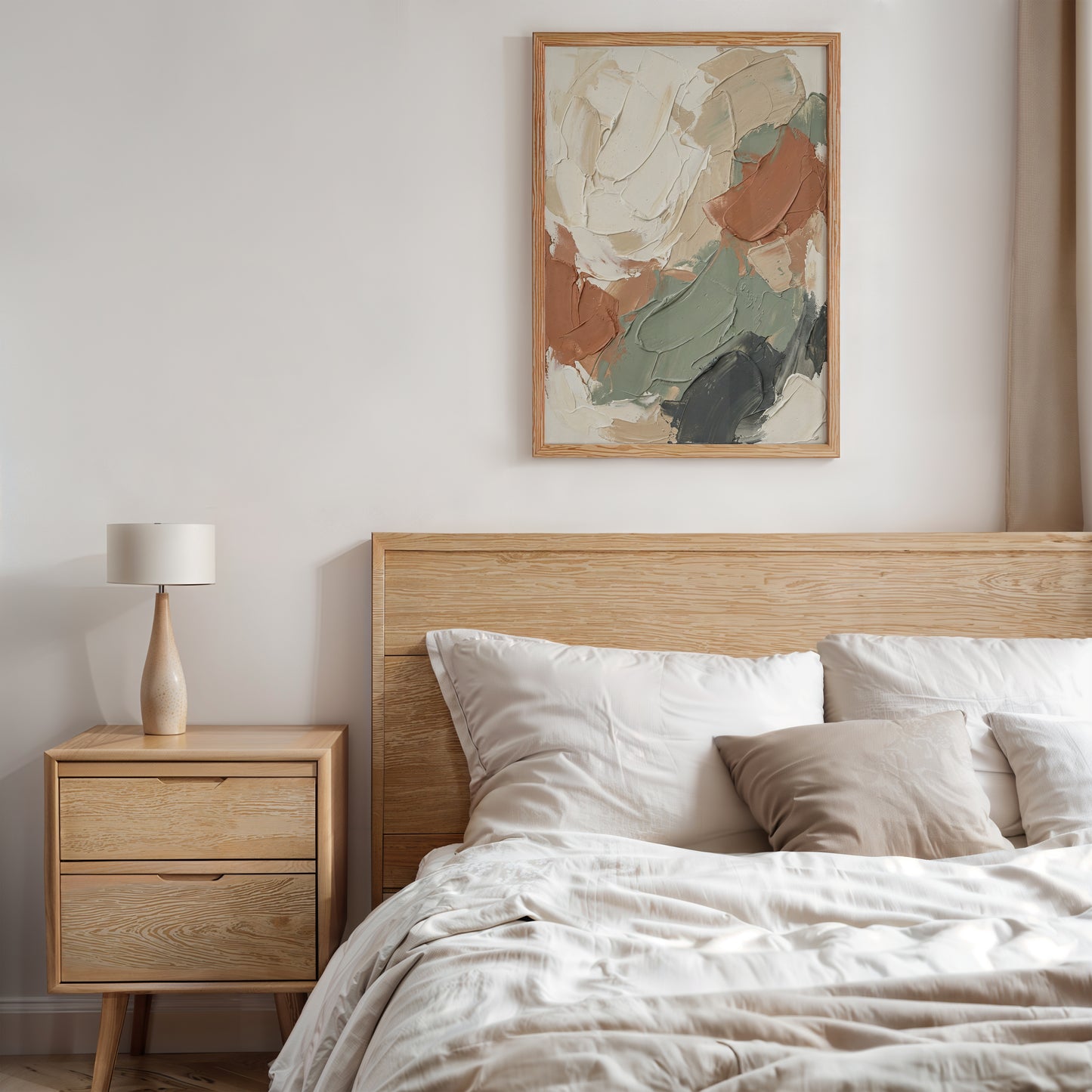 Minimalist Impasto Abstract Poster
