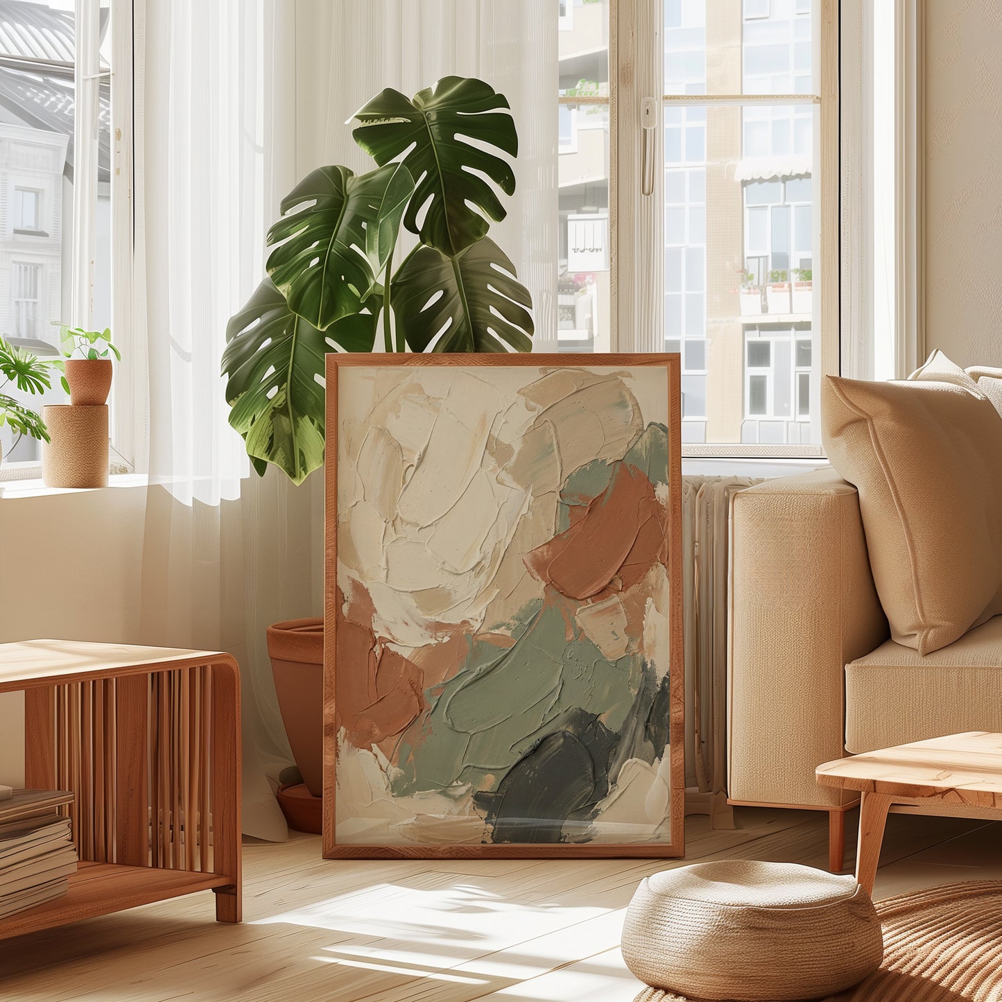 Minimalist Impasto Abstract Poster