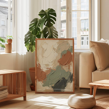 Minimalist Impasto Abstract Poster