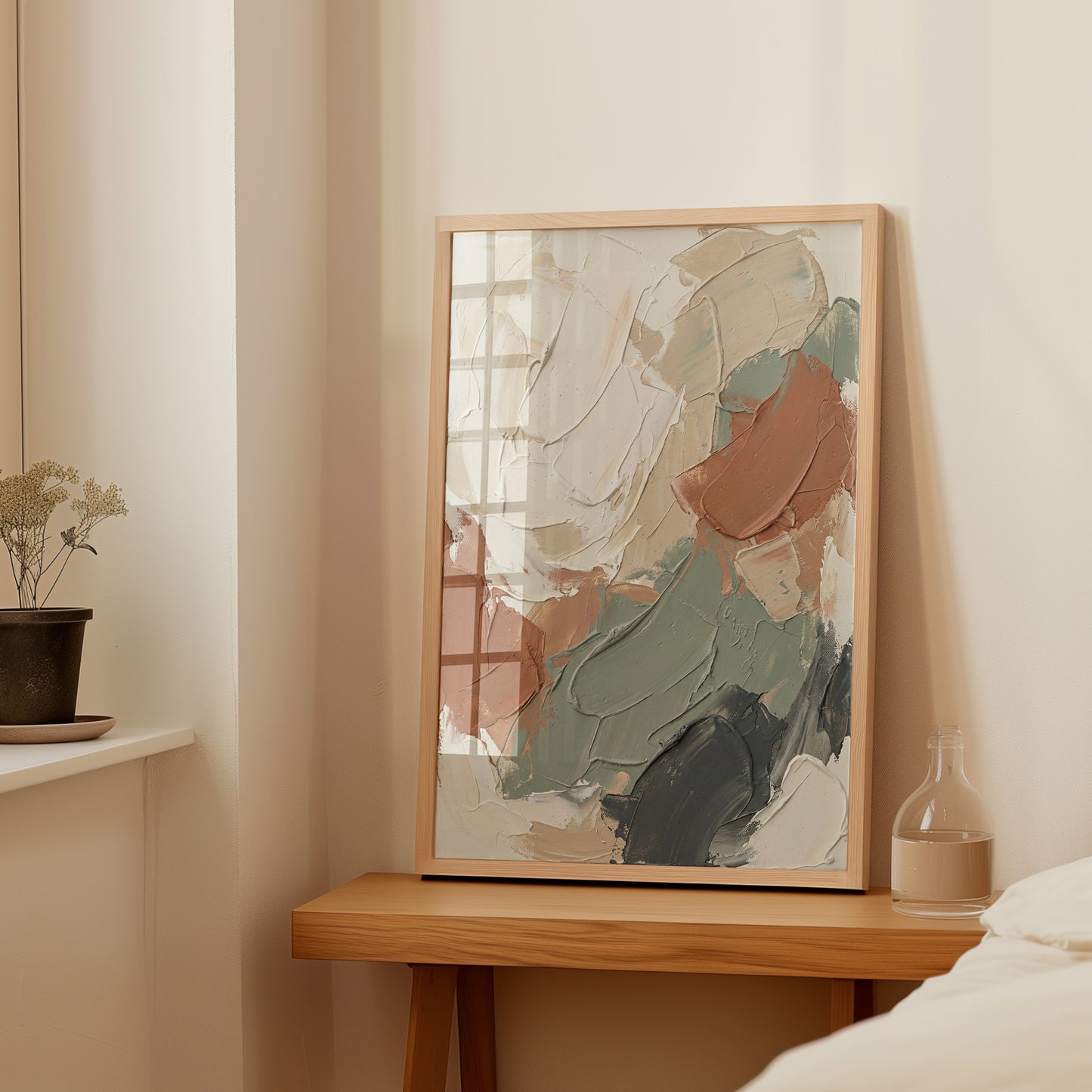 Minimalist Impasto Abstract Poster