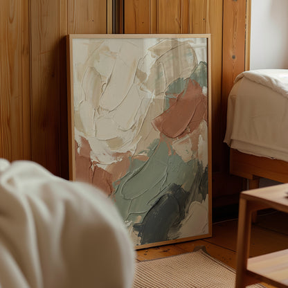 Minimalist Impasto Abstract Poster