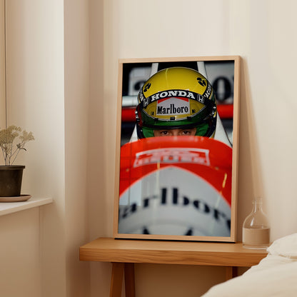 Ayrton Senna Iconic Helmet Poster
