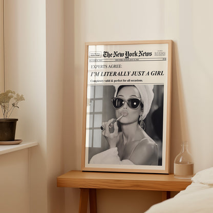 Trendy Women Newspaper Print – Physical Poster (G01)
