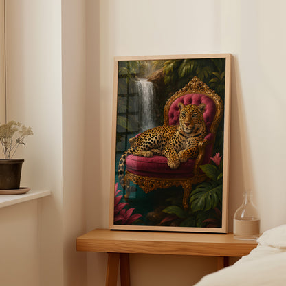 Tropical Jungle Leopard Poster