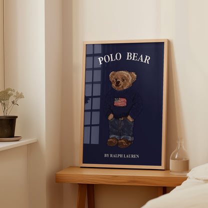 Polo Bear Poster Set, Digital Download (C201)