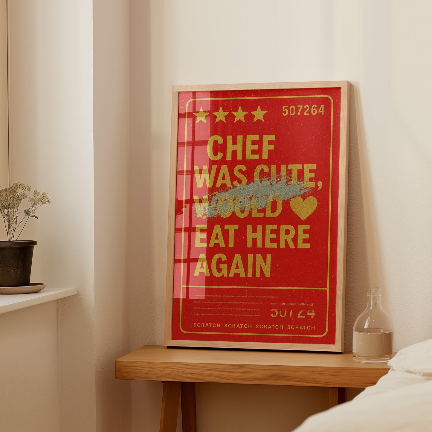 Fake Scratch Chef Was Cute – Physical Poster (G07)
