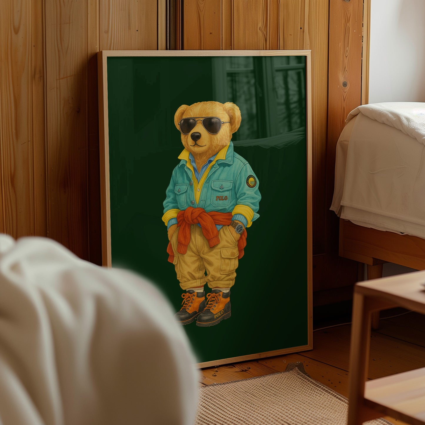 Classic Polo Bear Poster, Luxury Bear Print – Physical Print (D93)