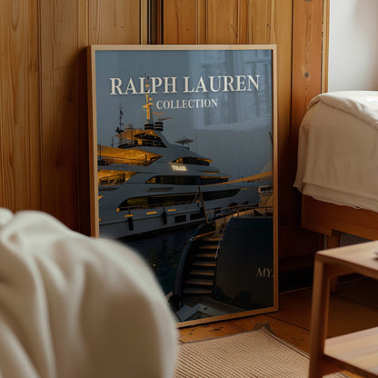Ralph Lauren Yacht Wall Art, Luxury Boat Print — Physical Poster (D89)