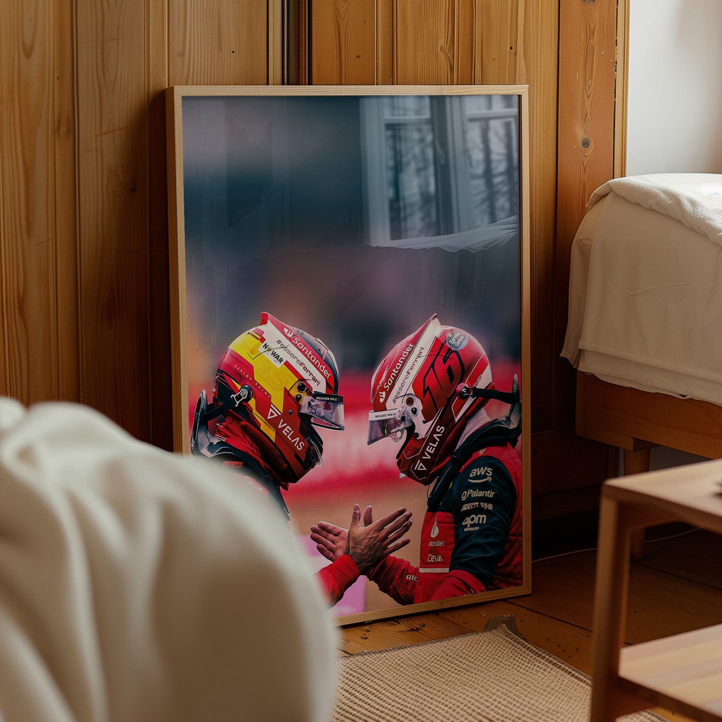 Charles Leclerc & Carlos Sainz Ferrari F1 Poster