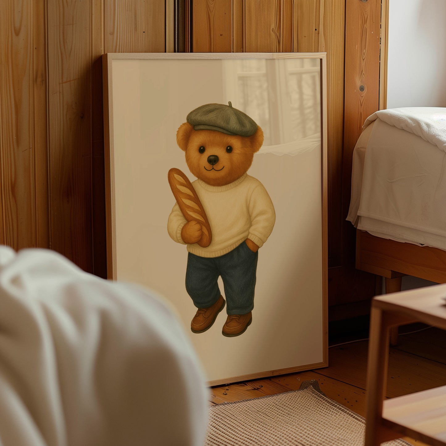 Paris Polo Bear Poster, Polo Decor – Physical Print (D21)