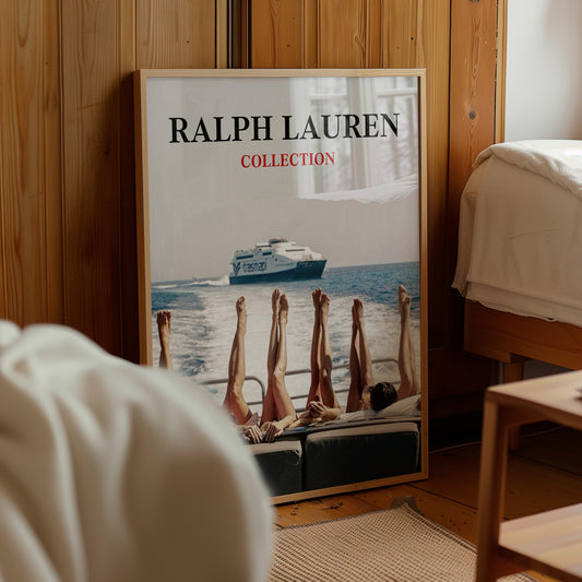 Mediterranean Yacht Summer Wall Art | Luxury Coastal Travel Print