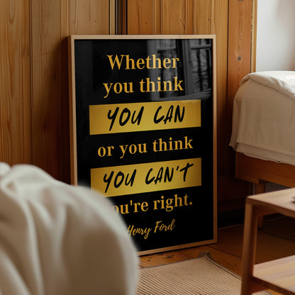 Henry Ford Quote Poster — Physical Poster (D05)