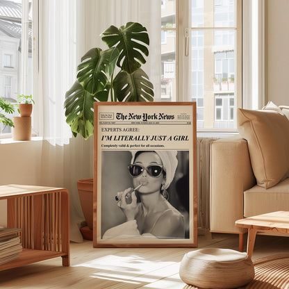 Trendy Women Newspaper Print – Physical Poster (G01)