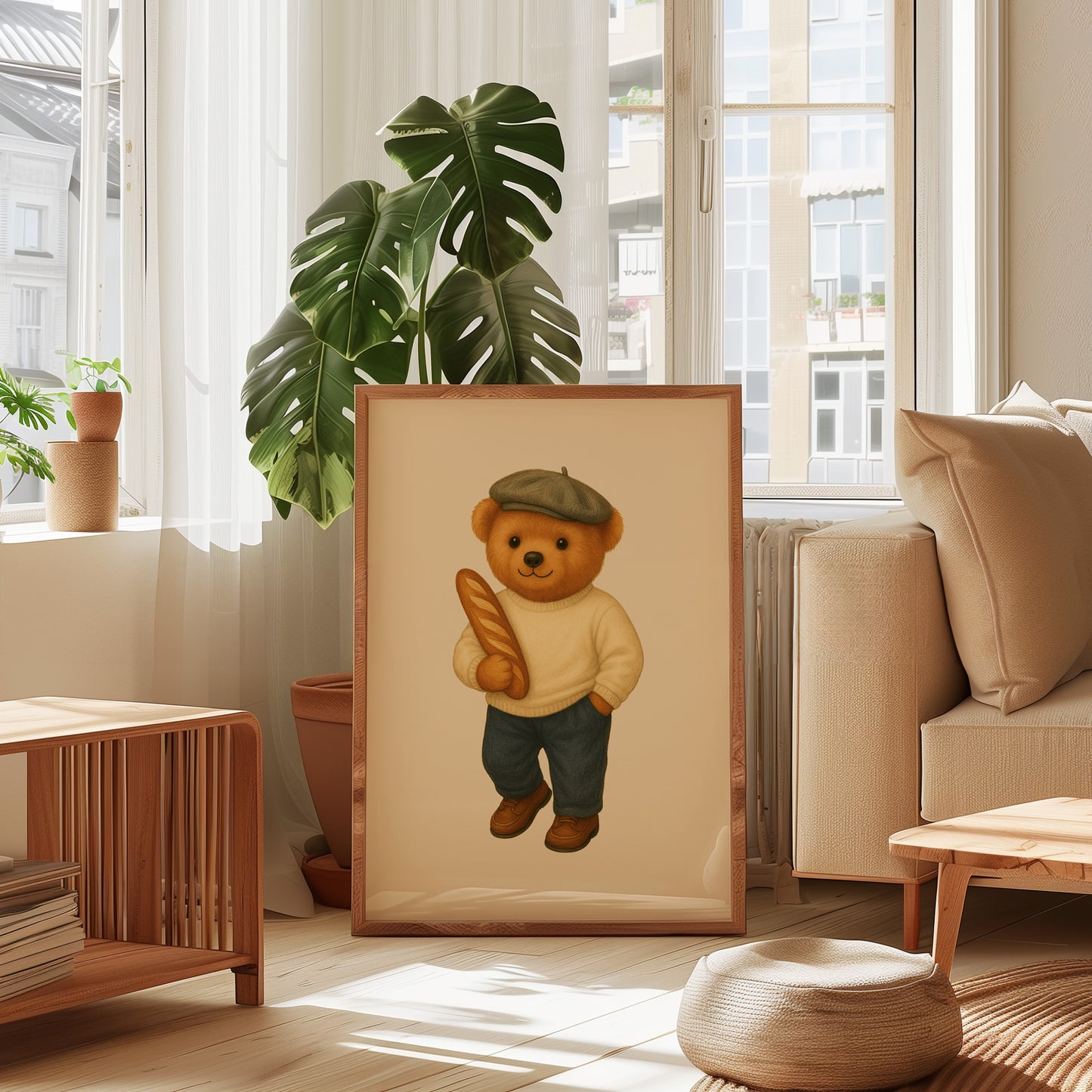 Paris Polo Bear Poster, Polo Decor – Physical Print (D21)