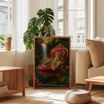 Tropical Jungle Leopard Poster