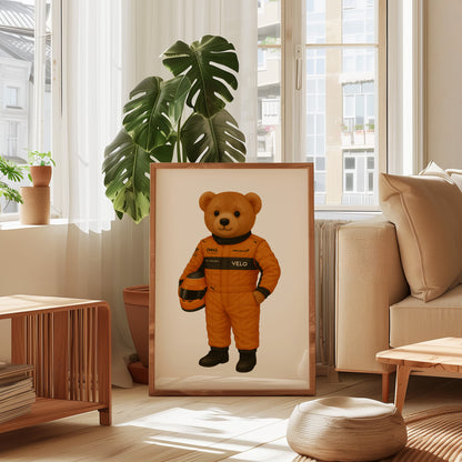 Formula 1 Polo Bear Poster, Driver F1 Print – Physical Print (D25.1)
