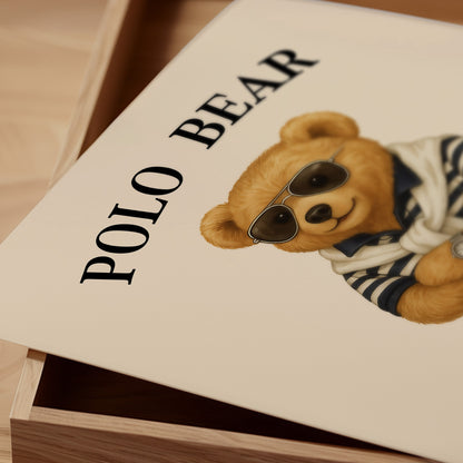 Polo Bear Poster, Golf Bear Print – Physical Print (D48.0)