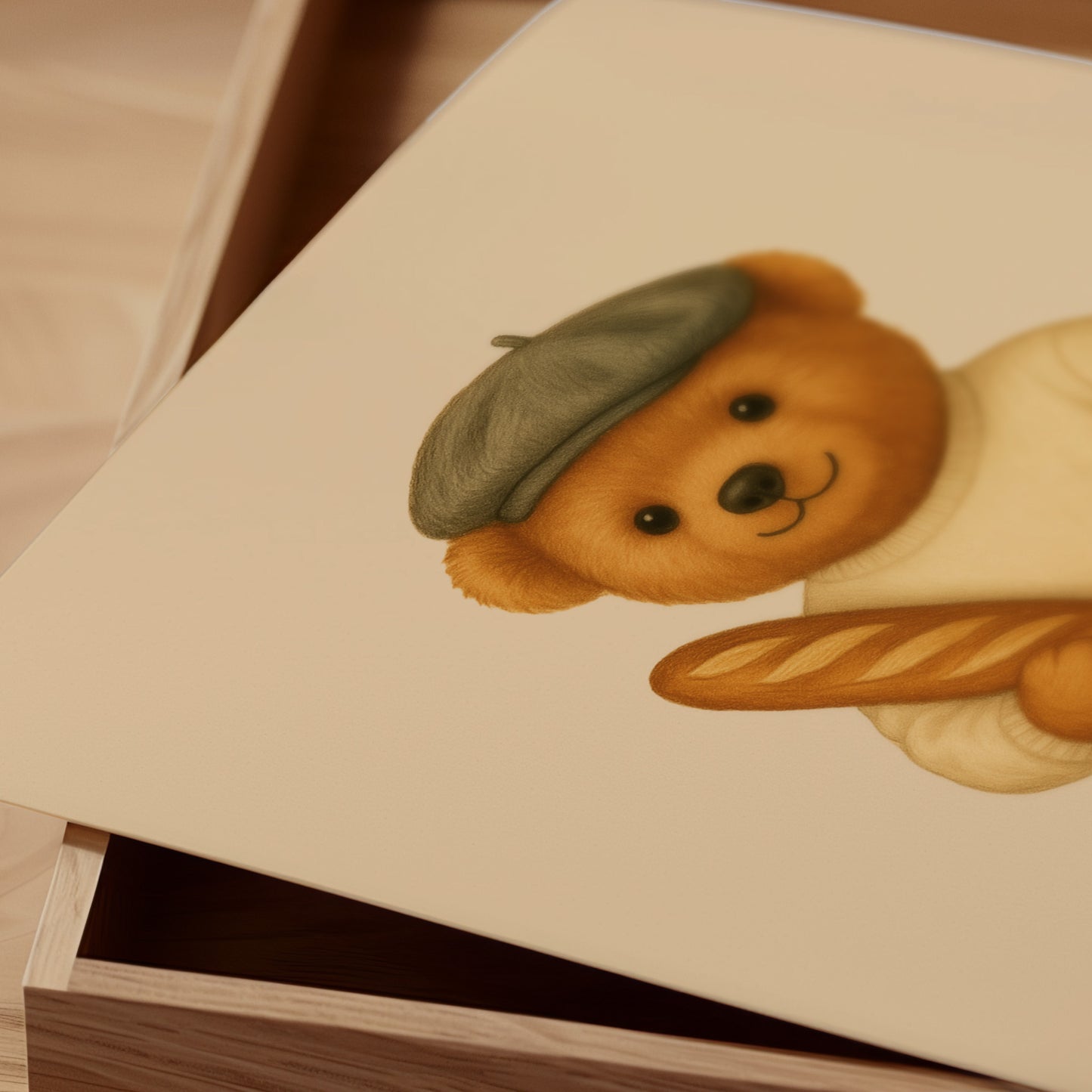 Paris Polo Bear Poster, Polo Decor – Physical Print (D21)