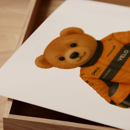 Formula 1 Polo Bear Poster, Driver F1 Print – Physical Print (D25.1)