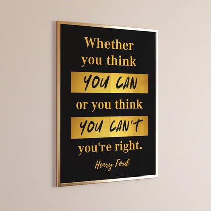 Henry Ford Quote Poster — Physical Poster (D05)