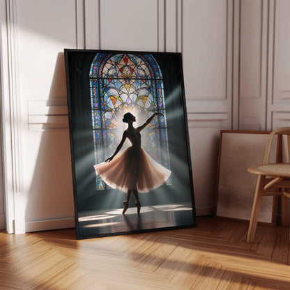 Graceful Ballerina Cathedral Poster
