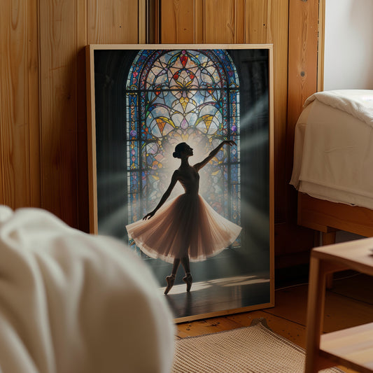 Graceful Ballerina Cathedral Poster