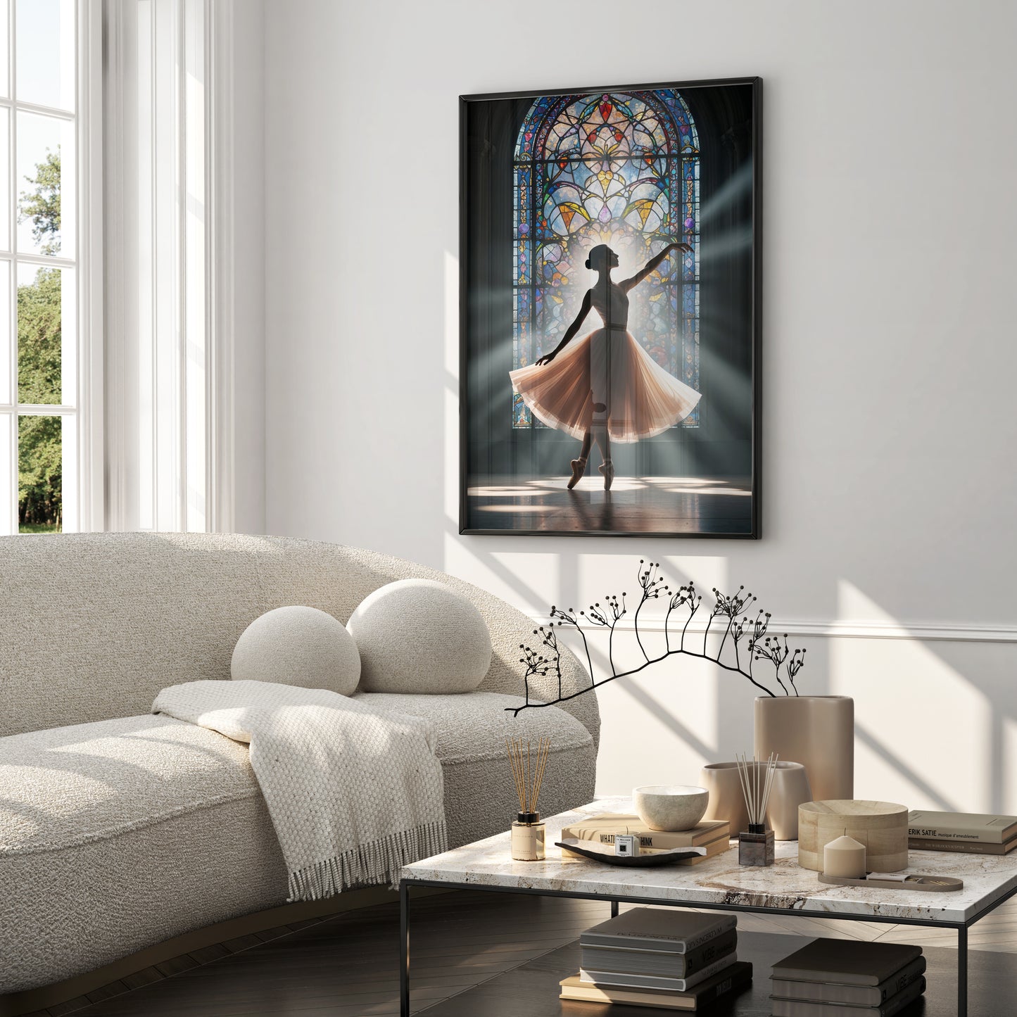 Graceful Ballerina Cathedral Poster
