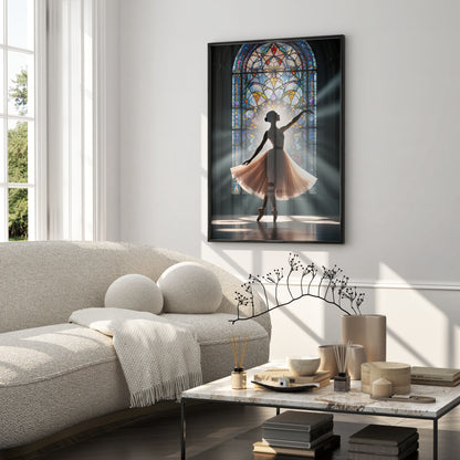 Graceful Ballerina Cathedral Poster
