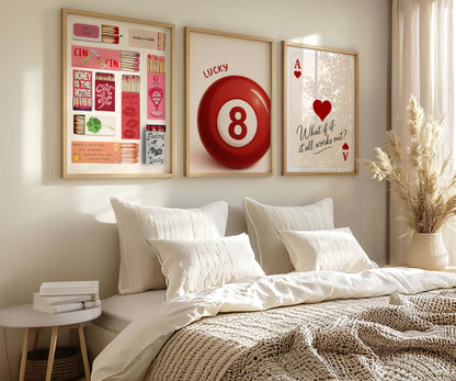 Lucky Matchbox Poster Set (3 Prints) – Digital Poster (D104)